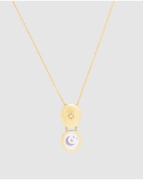 Wanderlust + Co - Falling Star Heirloom Locket Necklace
