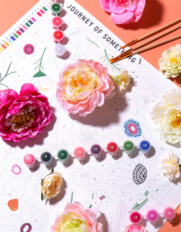 Journey Of Something - Paint by Numbers - Pressed Flowers