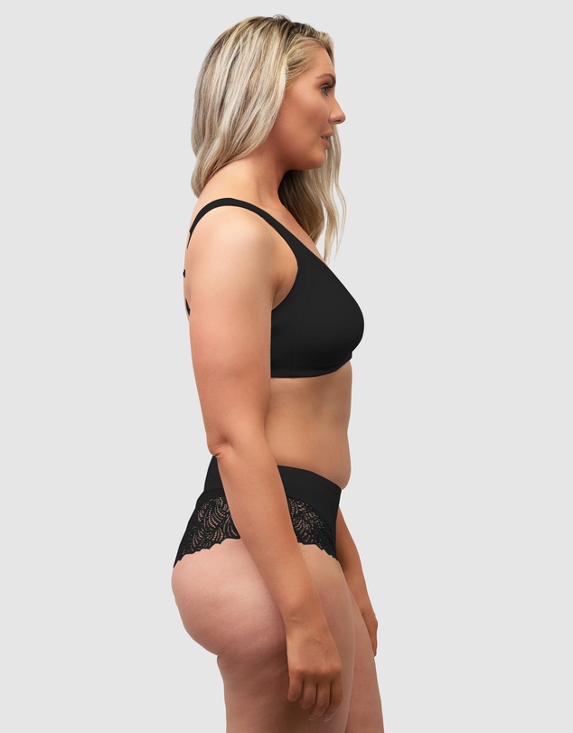 Naturana - Side Smoothing Organic Cotton Wirefree Minimiser Bra
