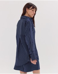 Cloth & Co. - The Dropped Yoke Shirt | Navy & White
