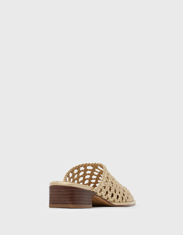 Betts - Dory Woven Low Heel Mule Shoes