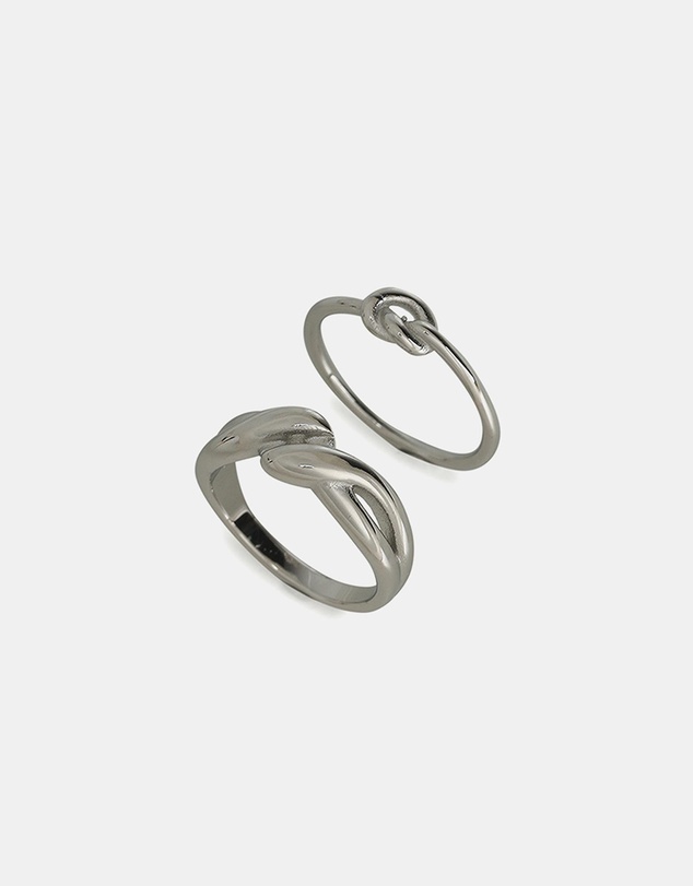 ALDO - Twisties Stainless Steel Ring Set