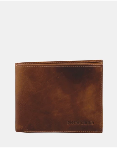 Pierre Cardin - Pierre Cardin Rustic Leather Tri-Fold Men's Wallet