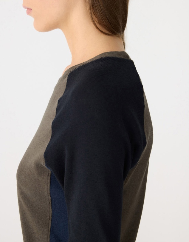 Bassike - Paneled Rib LS Baby T-Shirt