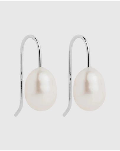 Najo - Isla Silver Pearl (White) Earring