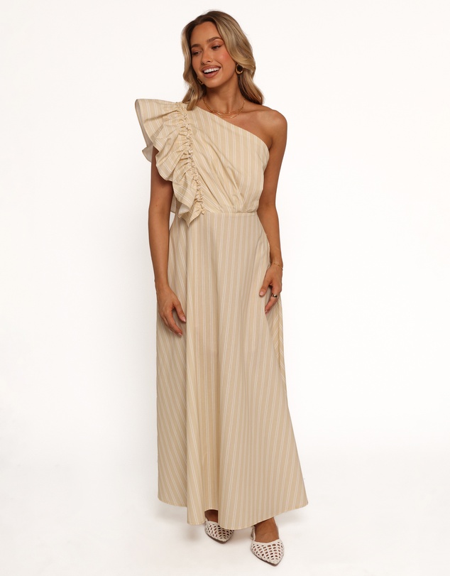 Petal & Pup - Meggy Maxi Dress - Sand/White