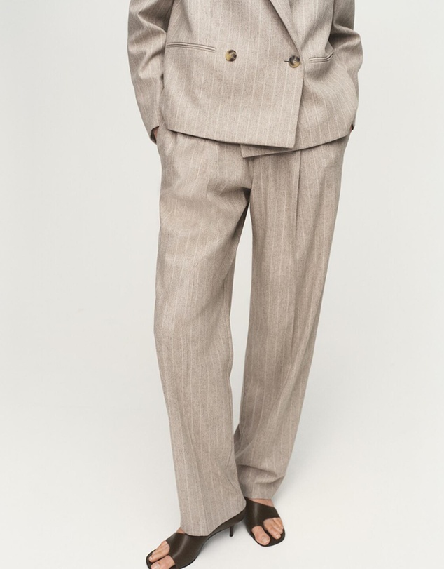 M.N.G - Pinstripe Wool Suit Trousers