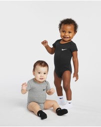 Nike - 3-Pack Core Swoosh No Slip Infant Ankle Socks - Babies