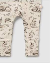 Wilson & Frenchy - Foxglove Forest Organic Zipsuit With Feet - Babies
