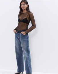 UNISON - Metallic Mesh Top
