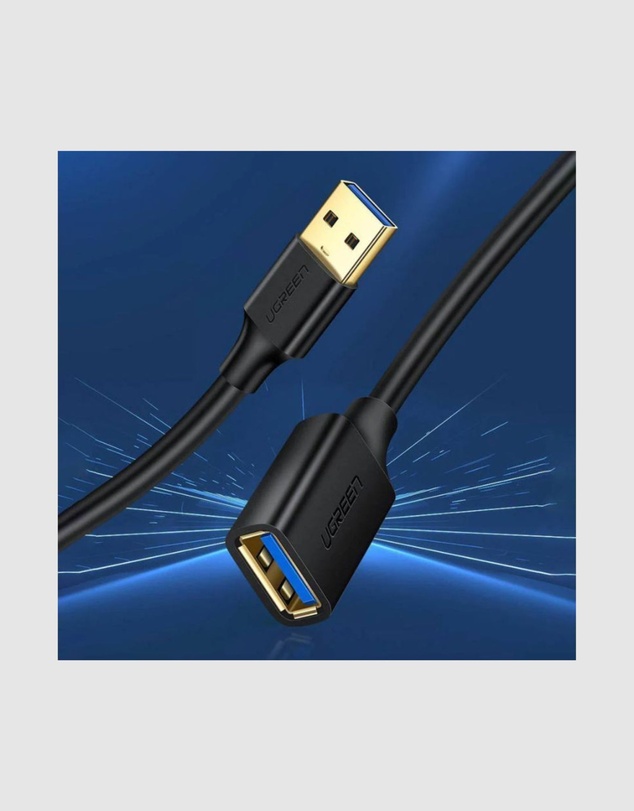 Ugreen - UGreen USB 3.0 A Male to Female Extension Cable 0.5M Black 5Gb s Data Transfer