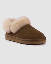 AusWooli Ugg Boots - Coogee Sheepskin Wool Ankle Slippers