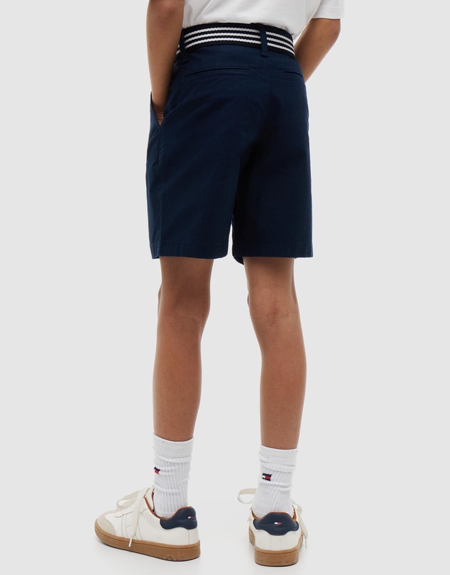 Tommy Hilfiger - Essential Signature Belt Loose Chino Shorts - Kids