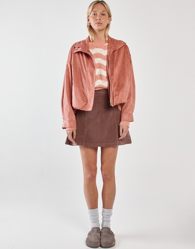 Sass - Sara Suede Bomber Jacket