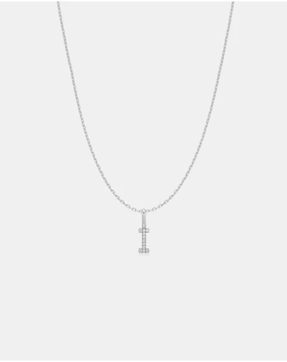 Ania Haie - Ania Haie Silver Letter I Initial Necklace