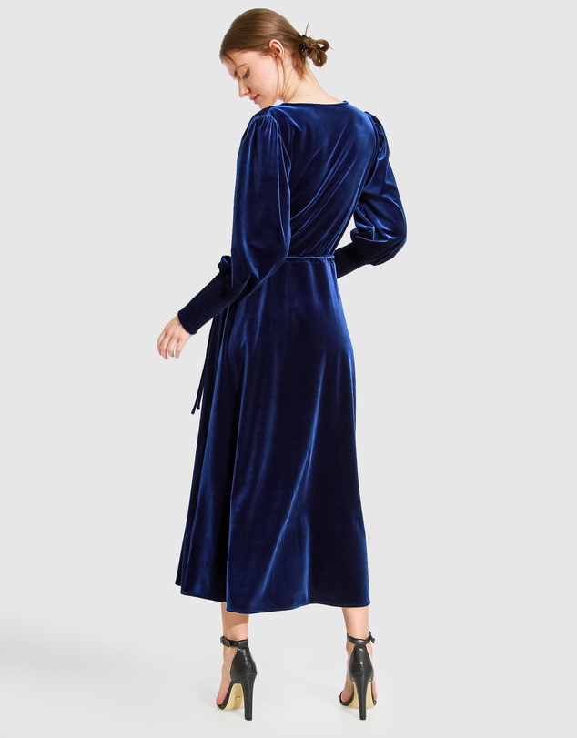 Belle & Bloom - Current Mood Velvet Wrap Dress