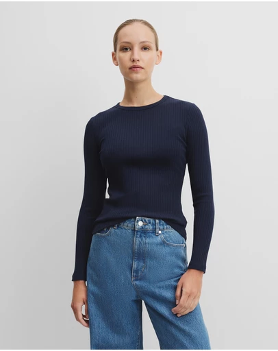 Country Road - Long Sleeve Rib Top