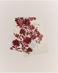 Trenery - Roselle Fine Wool Scarf in Red Mahogany