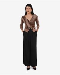 Forcast - Arabell V-Neck Striped Cardigan
