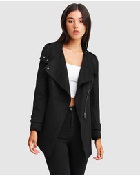 Belle & Bloom - Bad Girl Wool Blend Moto Coat