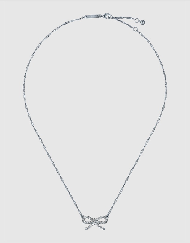 Ted Baker - RIBAH: Crystal Ribbon Bow Pendant Necklace