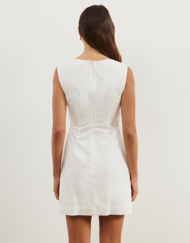 Atmos&Here - Gaia Cotton Gathered Waist Mini Dress