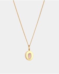 Elli Jewelry - Necklace Quartz 925 Sterling Silver Gold-Plated
