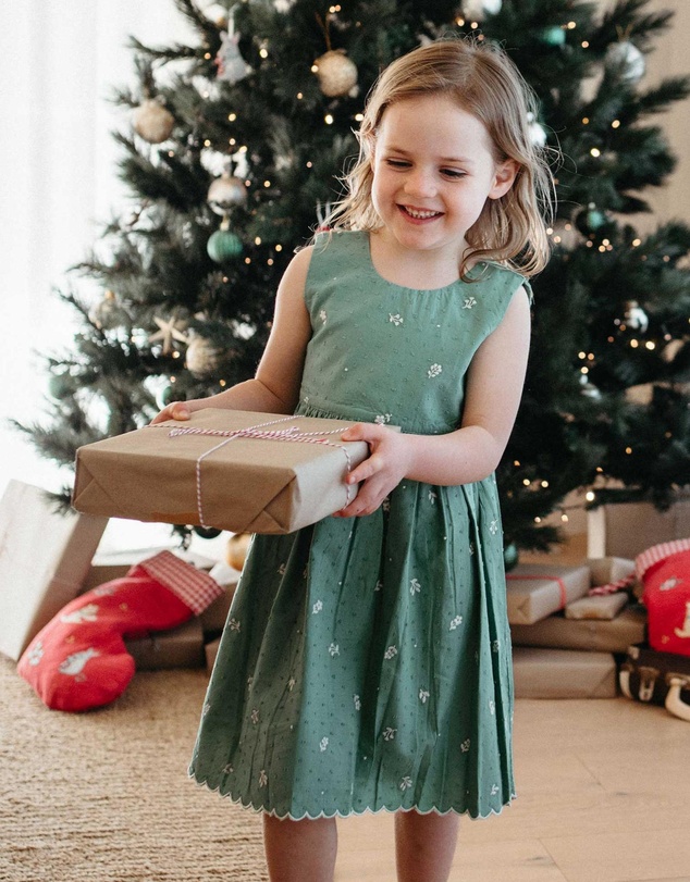Purebaby - Embroidered Dress -Kids-Babies