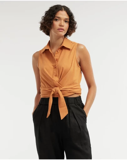 Amelius - Naomi Wrap Crop Shirt