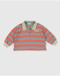 Goldie + Ace - Rugby Stripe Terry Sweat Top - Babies-Kids
