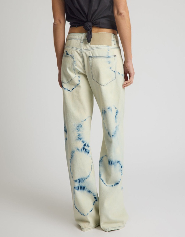 ONE TEASPOON - Revival Tie-Dye Lowriders Low Waist Wide Leg Denim - Tie Dye Dreams