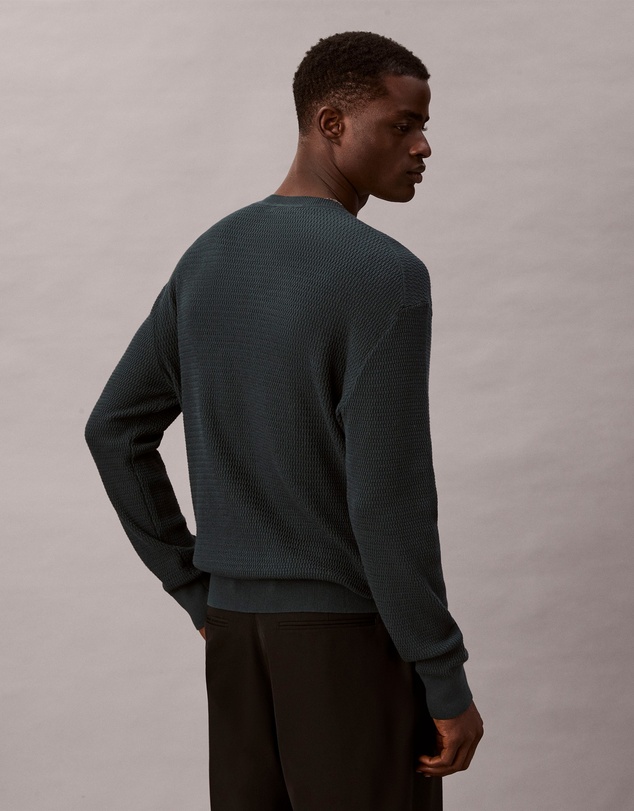 Calvin Klein - Cotton Textured Classic Crewneck Jumper