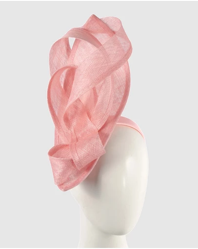 Max Alexander - Tall Pink Sinamay Fascinator Headband