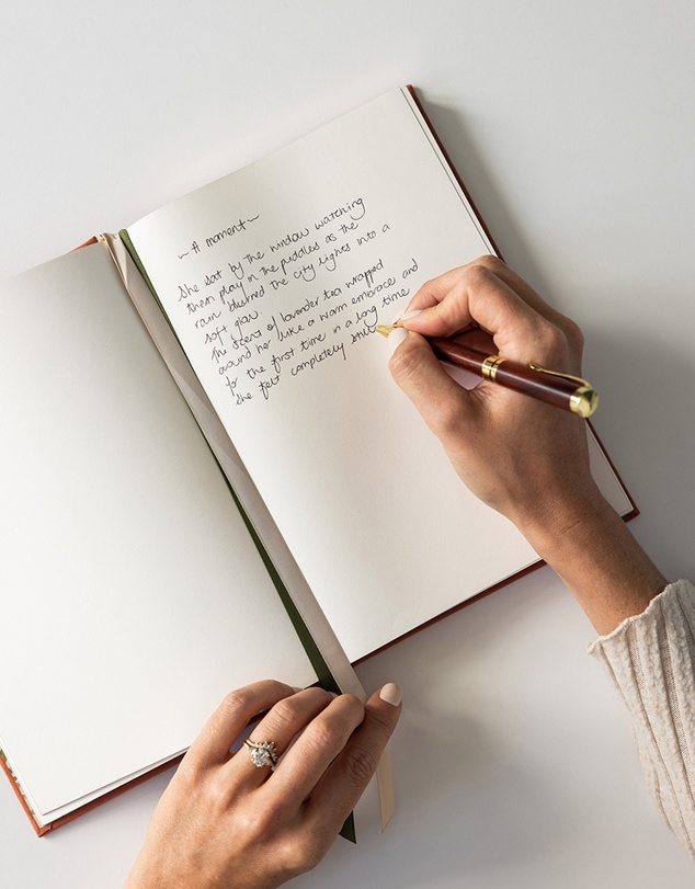 Bespoke Letterpress - Linen Bound Journal - Burnt Clay (Blank Journal)