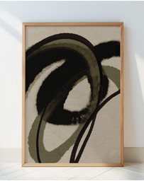 Olive et Oriel - Green Water Color No 2 by Treechild Art Print