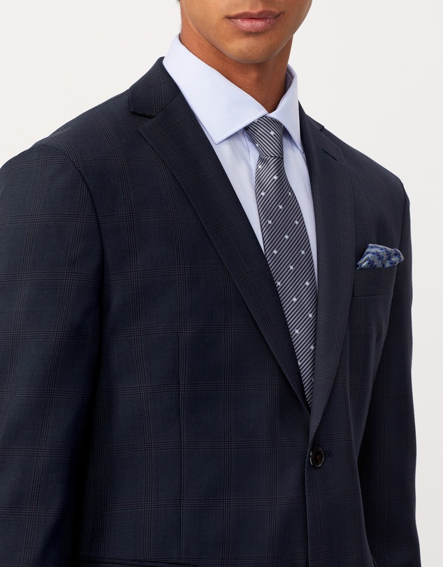 Van Heusen - Glen Check Denim Suit Jacket