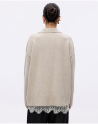Minima Esenciales - Keir Oversized Merino Cashmere Blend Polo