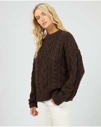 All About Eve - Higgins Cable Knit Brown