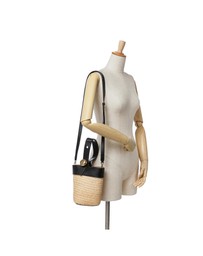 Pre-Loved by Azura Reborn - Pre-Loved loewe Raffia Bucket Bag Leather Trim