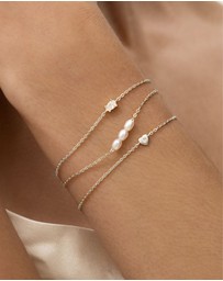SAINT VALENTINE - Mini Pearl Bracelet - Silver