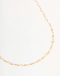 Lovisa - Gold Plated Station Flat Crystal Necklace