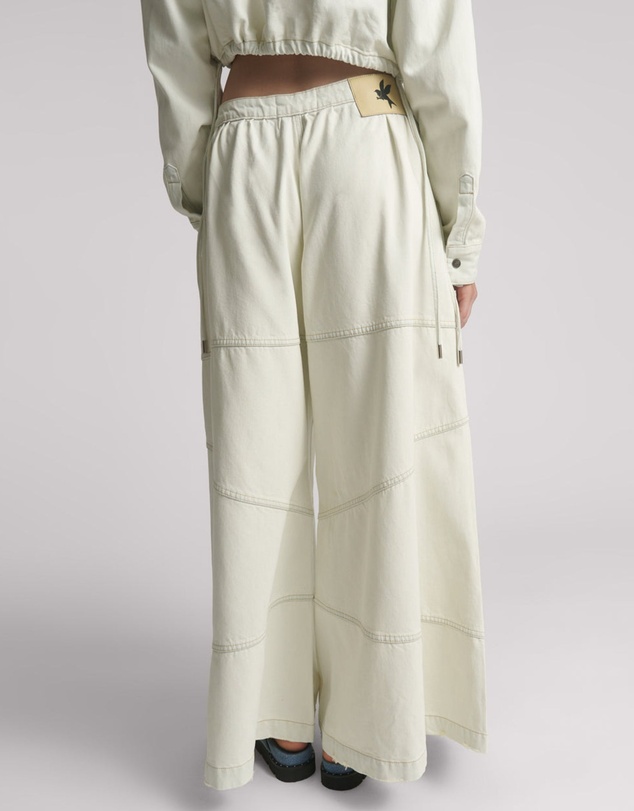 ONE TEASPOON - Daddios Low Waist Super Wide Leg Denim Jeans - Blue Cream