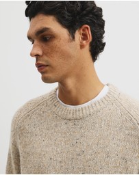 Country Road - Merino Nep Wool Blend Crew Neck Knit