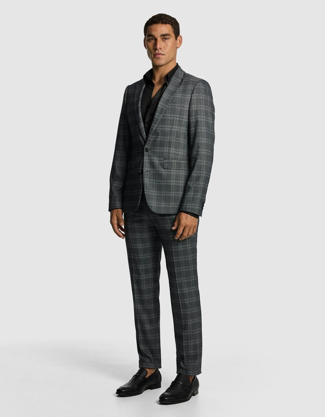 yd. - Cassius Slim Fit Check Suit Jacket