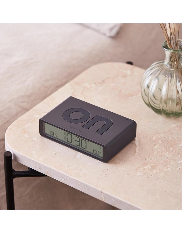 Lexon - Lexon Flip Classic Reversible Alarm Clock - Grey