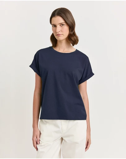Toorallie - Roll Sleeve Organic Cotton Tee