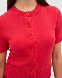 Seed Heritage - Textured Cotton Blend Cardigan