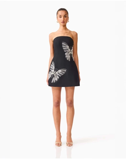 Elliatt - Mira Strapless Mini Dress in Black