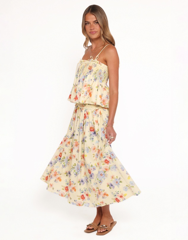 Petal & Pup - Cosima Baby Doll Top - Yellow Floral