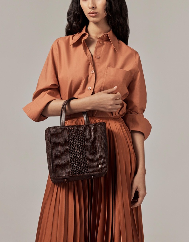 Helen Kaminski - Arleth Raffia Crochet Mini Tote